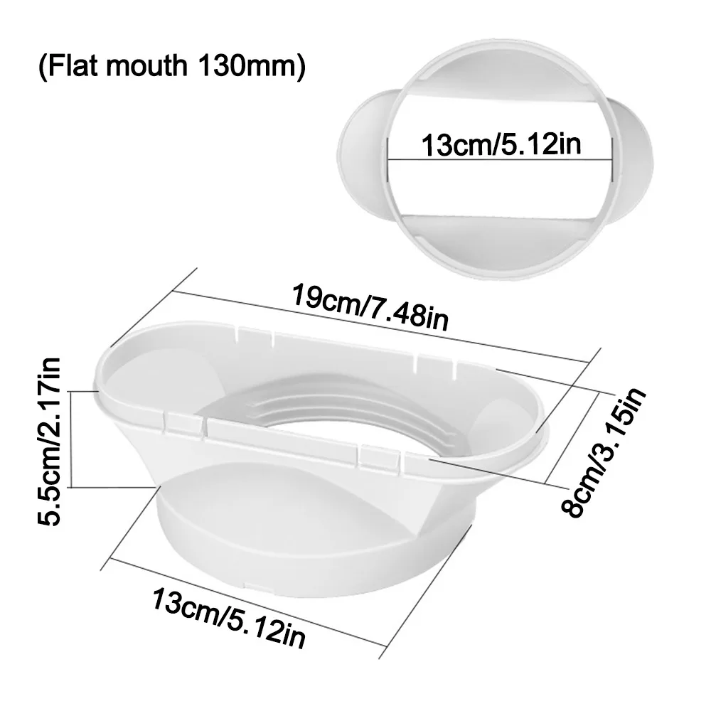 ABS Air Conditioner Exhaust Hose Connector Replacement Round/Square Shaped Exhaust Duct Hose Adapter Baffle Joint