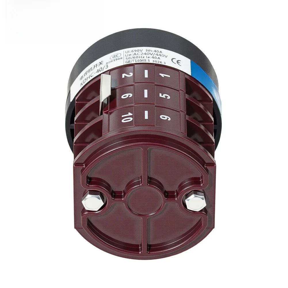 1pc KDHC-40 Three Gear 3 Sections Welding Machine Switch 690V Insulation Voltage 40A Changeover Switch Transfer Switch