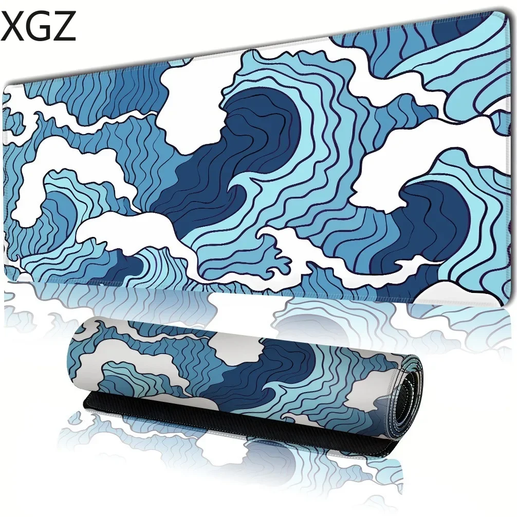 

2025 Wave Design Large Mouse Pad Anti slip Lock Edge Washable Game Accessories Suitable for Office and Home Use