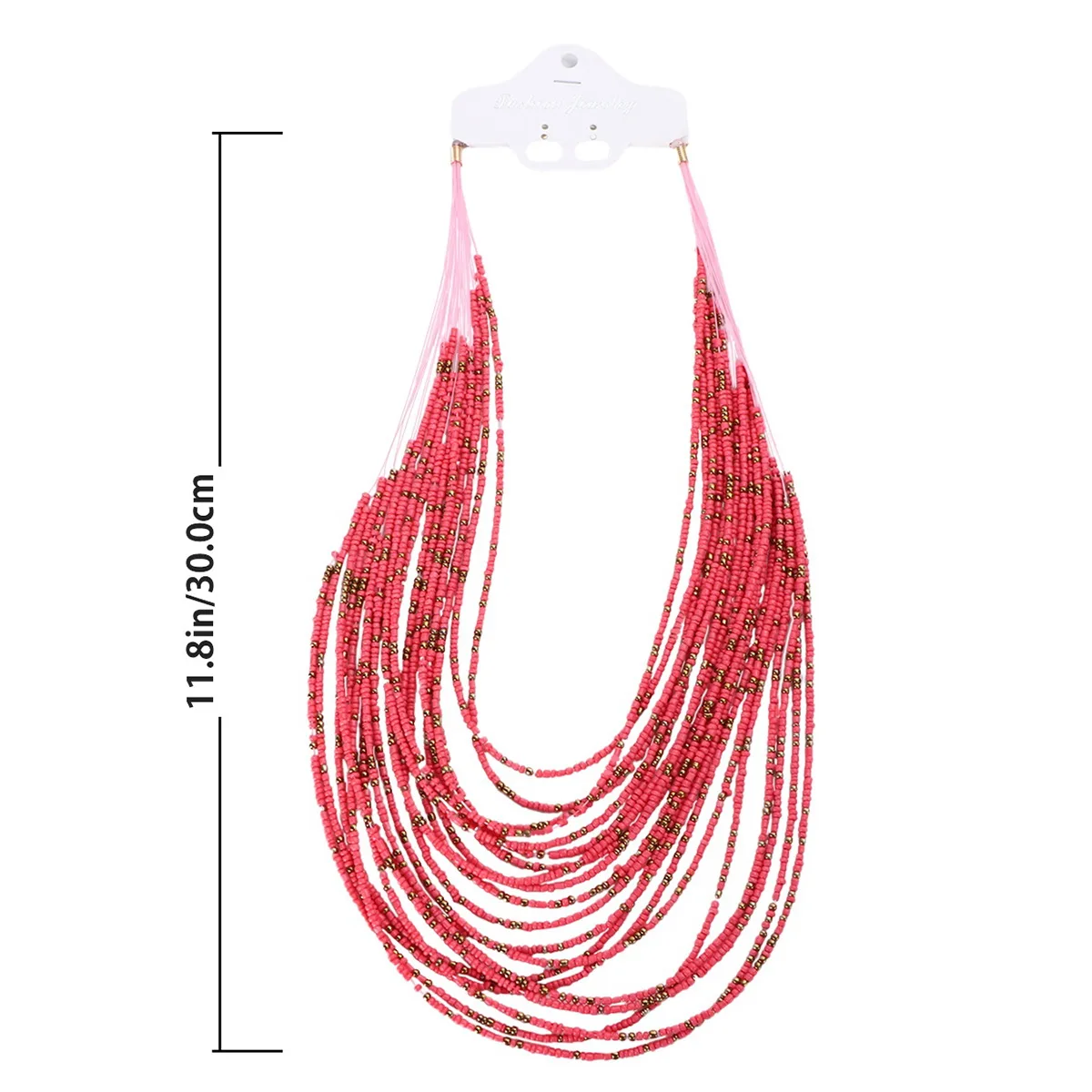 

Multi layer Beads Necklace Women Neck Chain Girls Pendant Fashion Jewelry Elegant Design Gift Idea Birthday Party Accessories