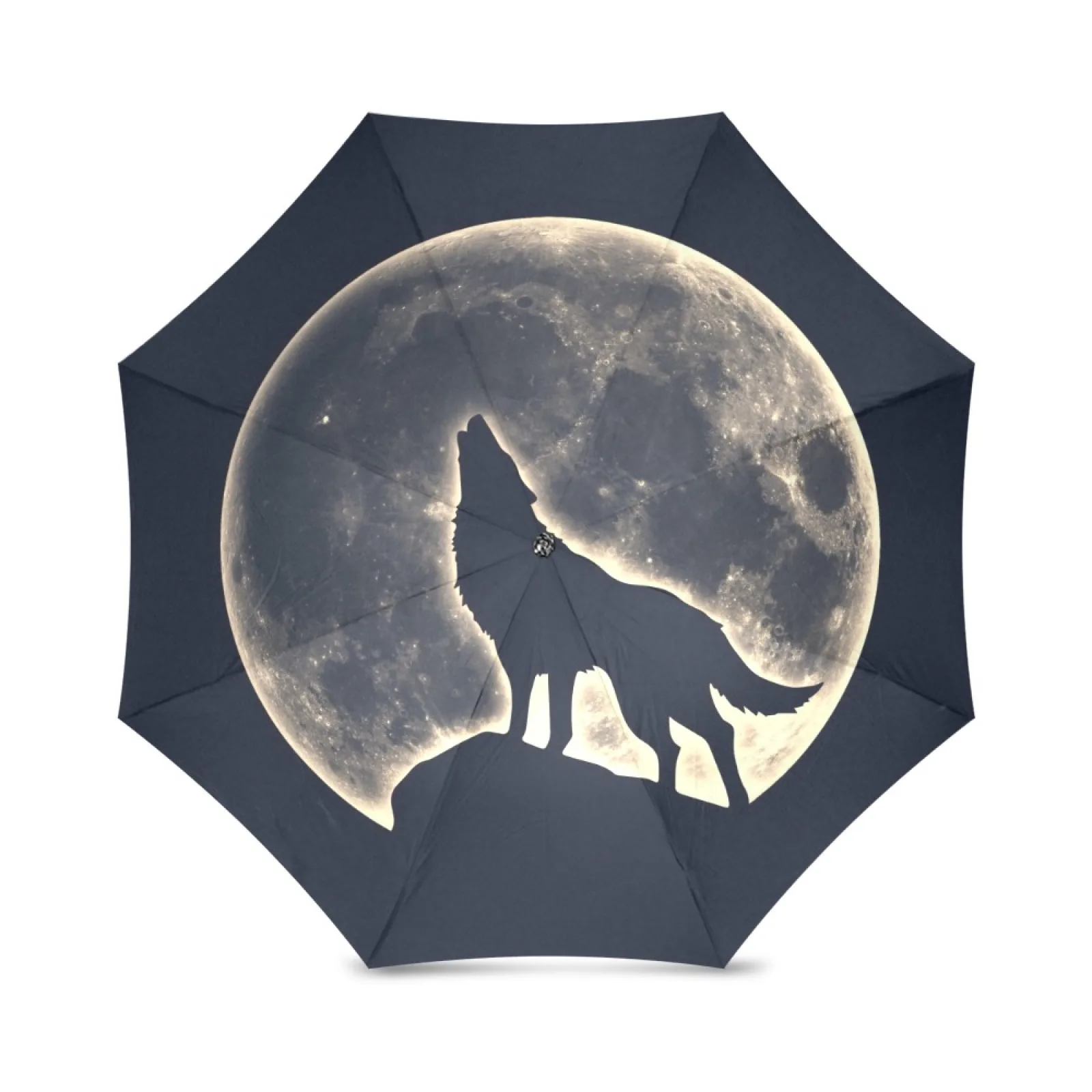 Wolf Moon Foldable Rain Umbrella Summer For Kid Windproof Pocket Portable Travel Umbrella For Valentine\'s Lovers Gift