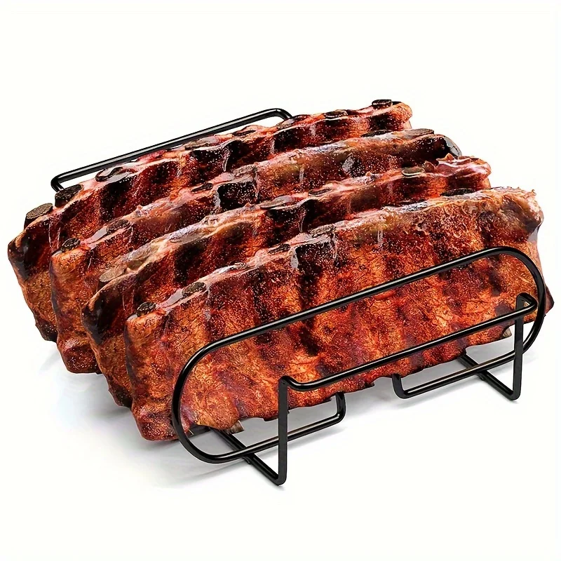 

1 Piece, Carbon Steel Nonstick Grill, BBQ Steak Rack, Beef Rib Rack - Outdoor camping, picnic, tools weber grill accessories