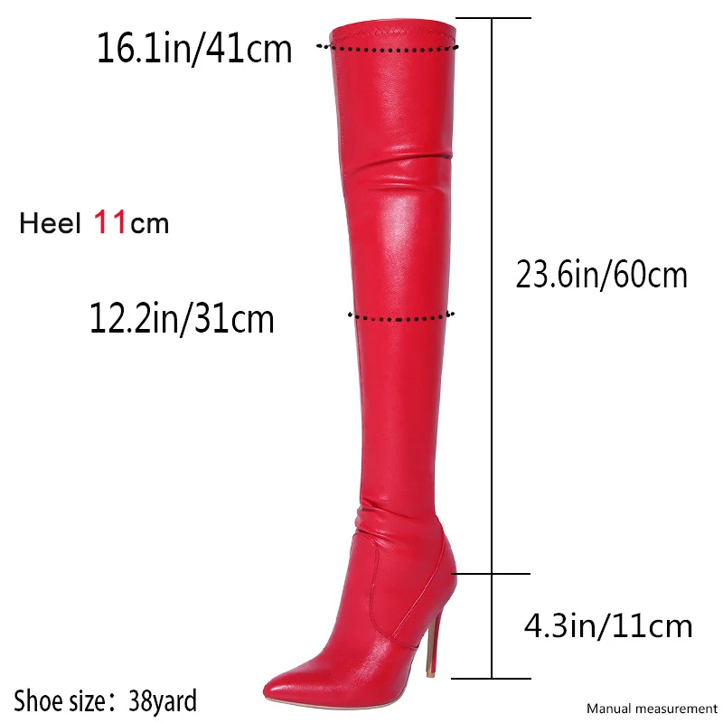 Sexy Over-the-Knee Long Boots For Women Matte Patent Leather Thigh High Boots Women T Show Pointy Toe Thin High Heel Shoes Club