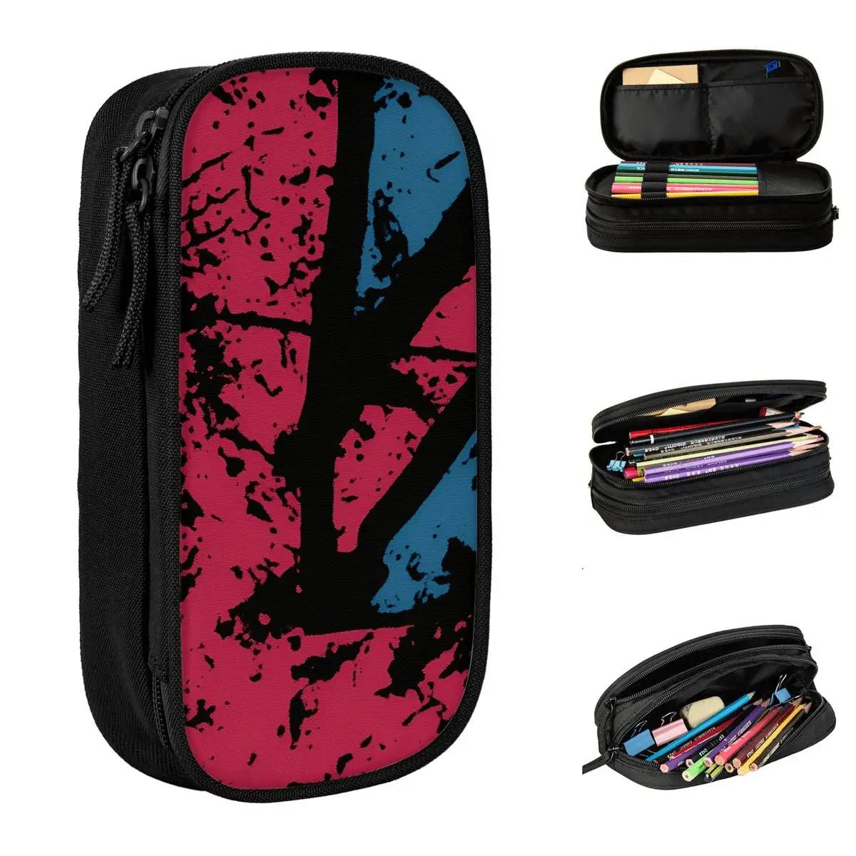 

British UK Flag Pencil Case School Pencil Cases Canvas Boy Girl Cool University Pencil Box School Stationery