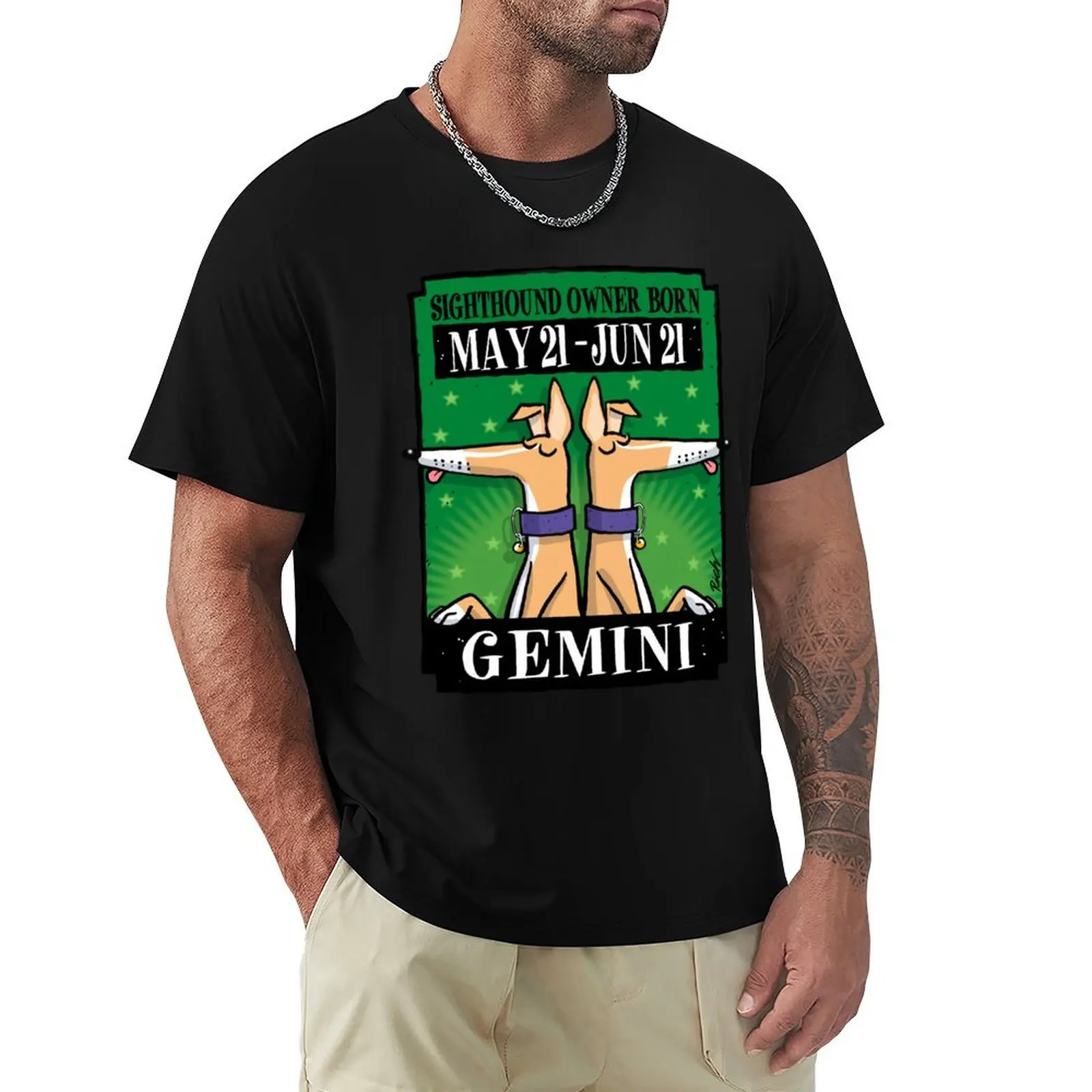 The Gemini Hounds T-Shirt Big and Tall Crew Neck Tee