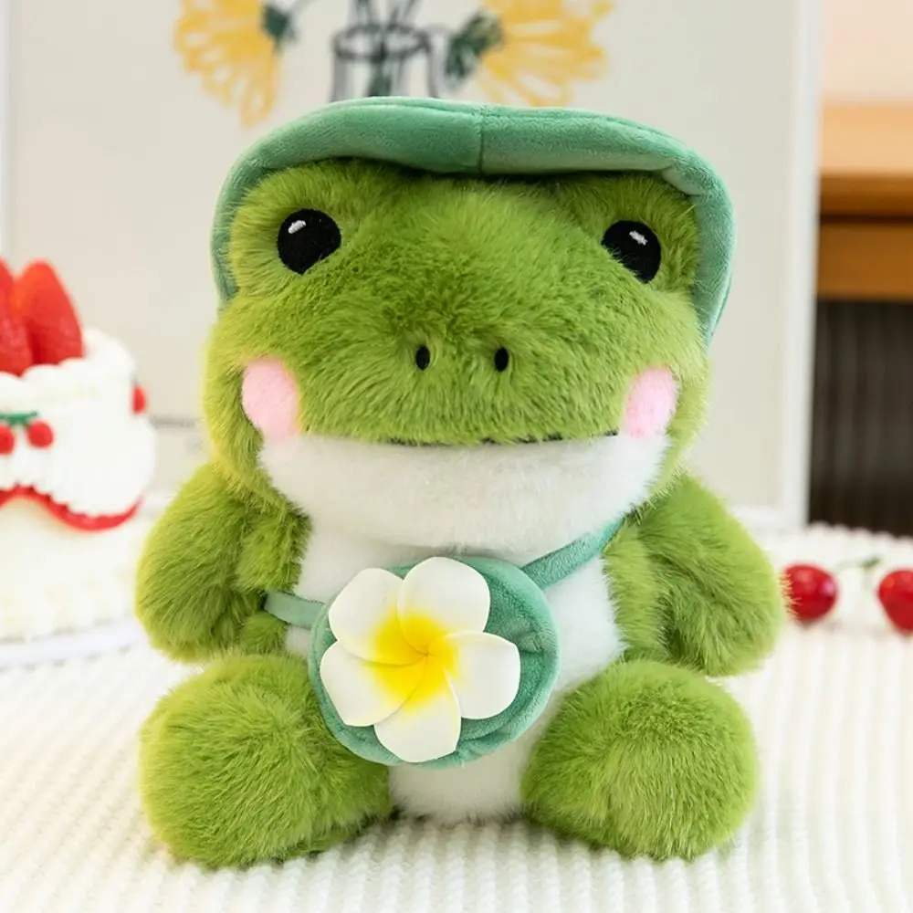 動物のぬいぐるみグリーンフロッグぬいぐるみコレクションソフトフロッグぬいぐるみ人形インス漫画動物フロッグ枕車の装飾