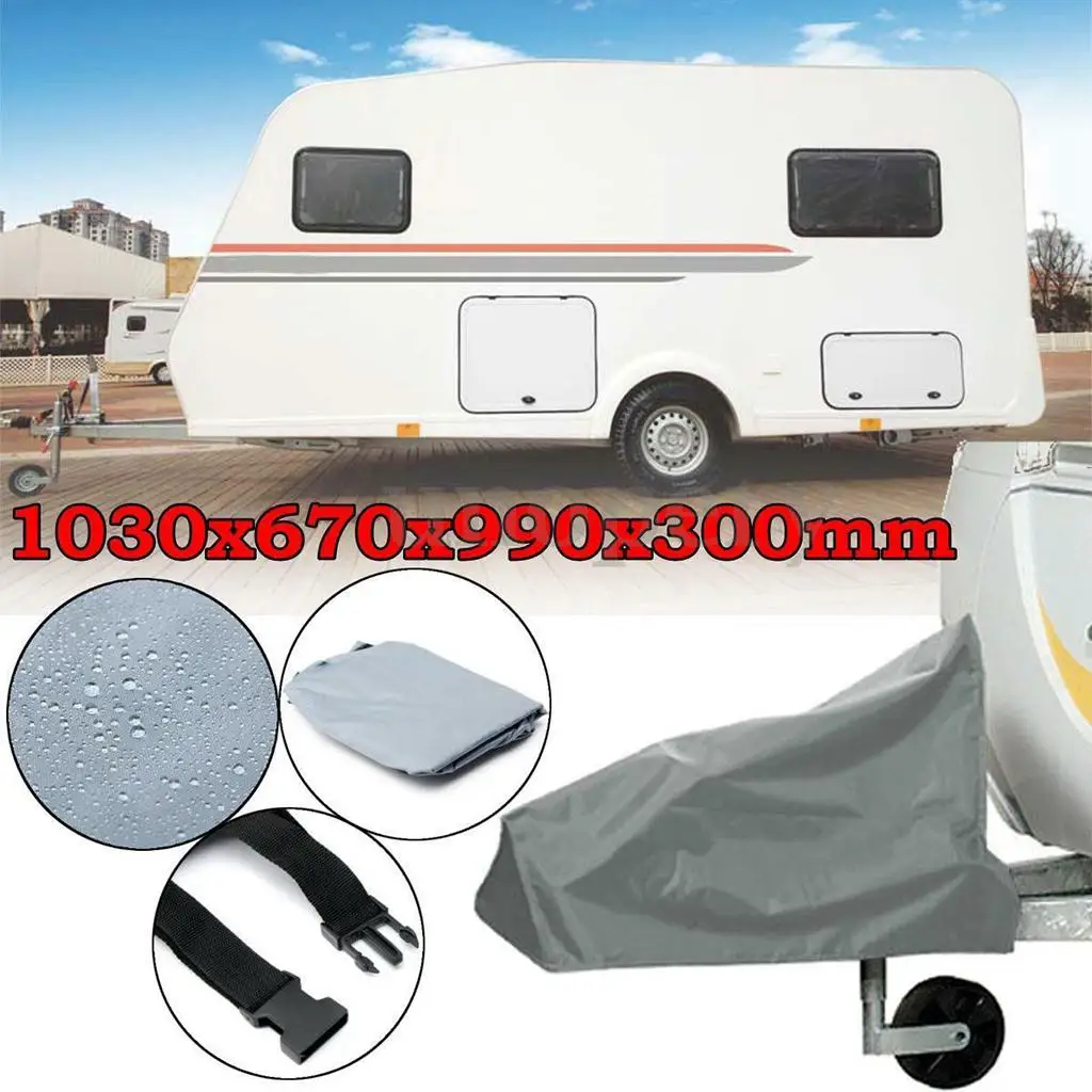 Adjustable Nylon Caravan Trailer Tow Hitch Cover Waterproof Dustproof Protective Shell for Travel Trailer Towing Gear