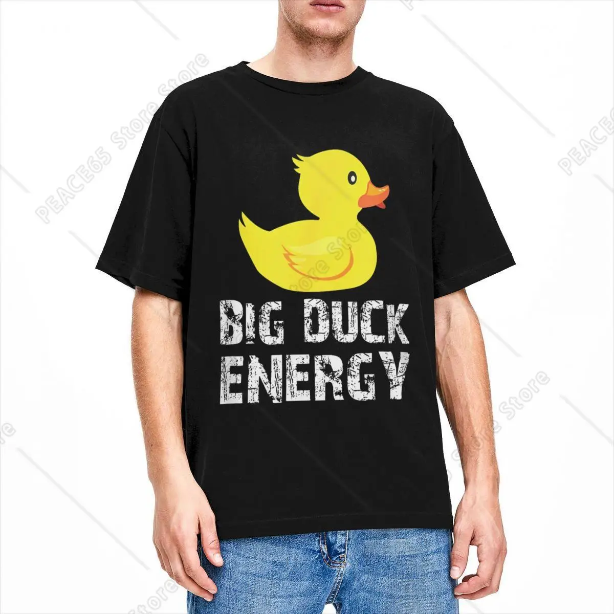 

Желтая футболка Duck Energy, новинка, футболки, Классическая футболка с коротким рукавом, летние хлопковые футболки с круглым вырезом 4xl 5xl 6xl, футболки