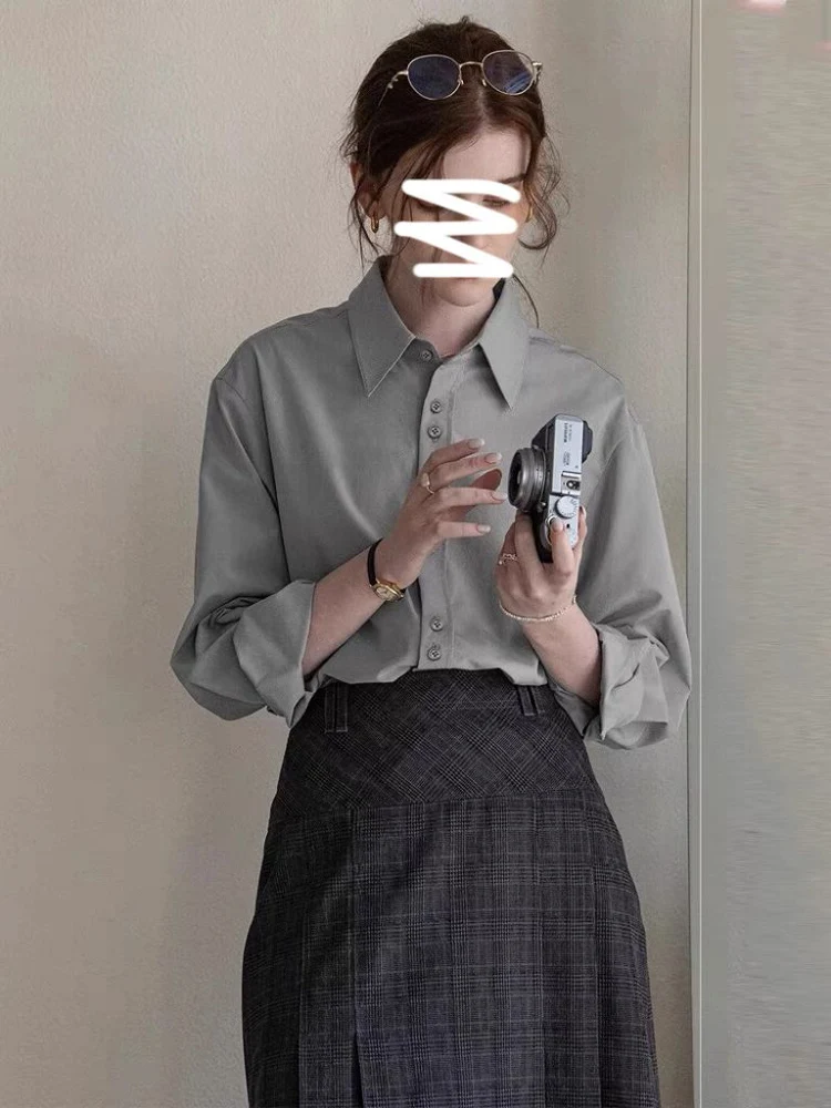 ملابس نسائية مطرزة باللون الأزرق طويلة Sve irt للتنقل Sle Faion Design Ba ملابس ذات طبقات علوية قابلة للتنفس من الجلد...