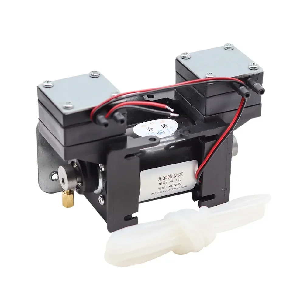 12V/220V High Positive Negative Pressure Vacuum Pump Large Beauty Instrument Mute Double Head Diaphragm Pump Micro Air Pump