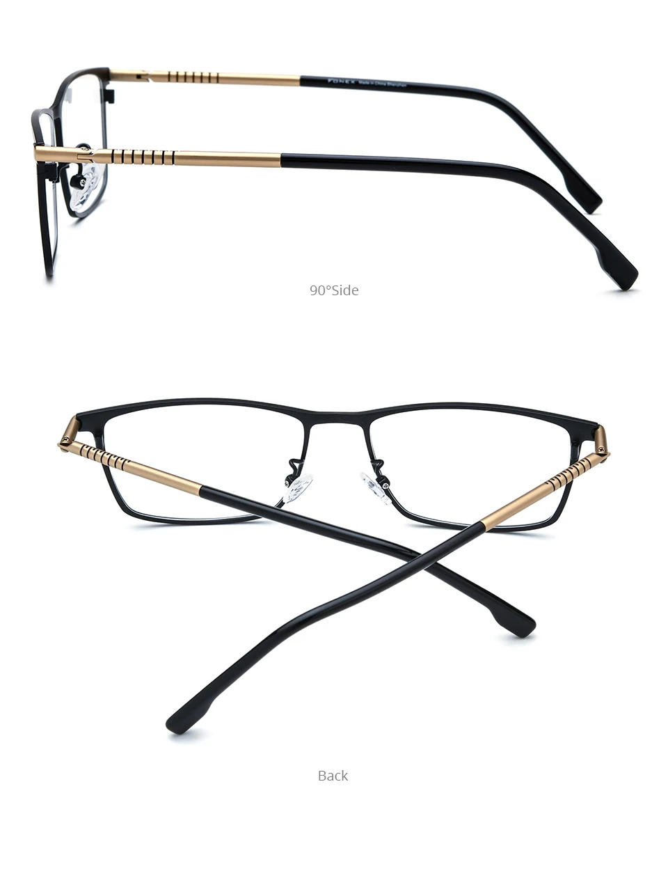 FONEX Titanium Glasses Frame Men Brand Design Square Ultralight Eyeglasses Japanese Ultralight-Weight High Quality Eyewear 85915