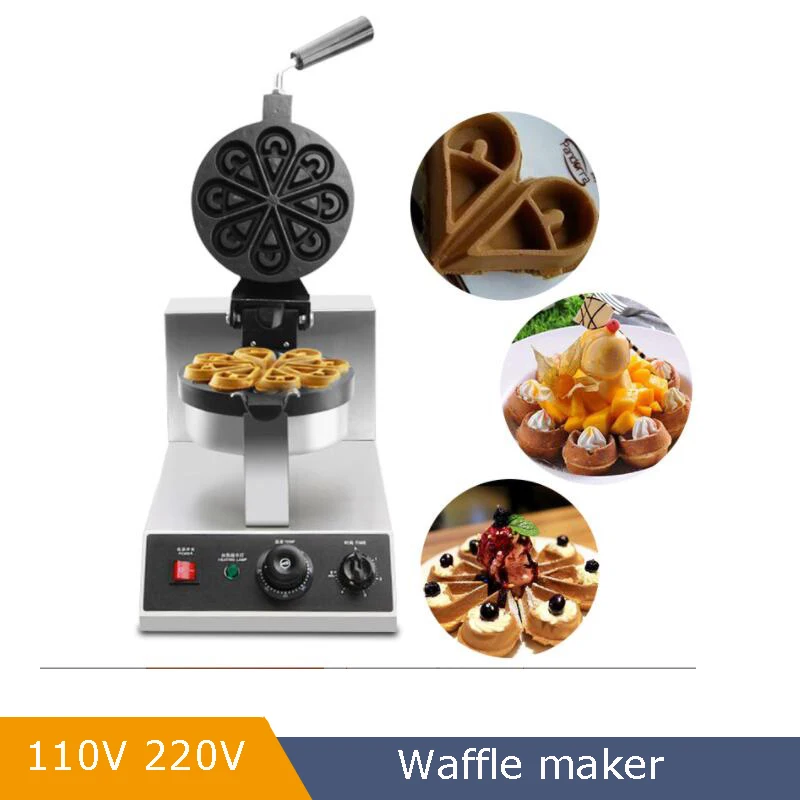 

Electric 4pcs Waffle Maker Baker Iron Small Belgium Waffle Baking Machine Waterdrop Waffle Maker