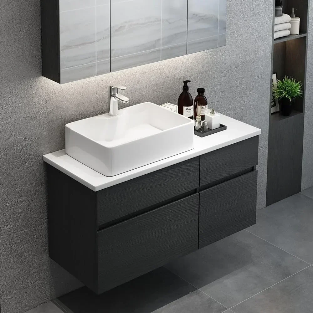 

Bathroom vanity cabinet,31'' Bathroom Vanity Floating Bathrooms Sink Cabinet With Ceramic Vessel Sink ,Bathroom Dresser