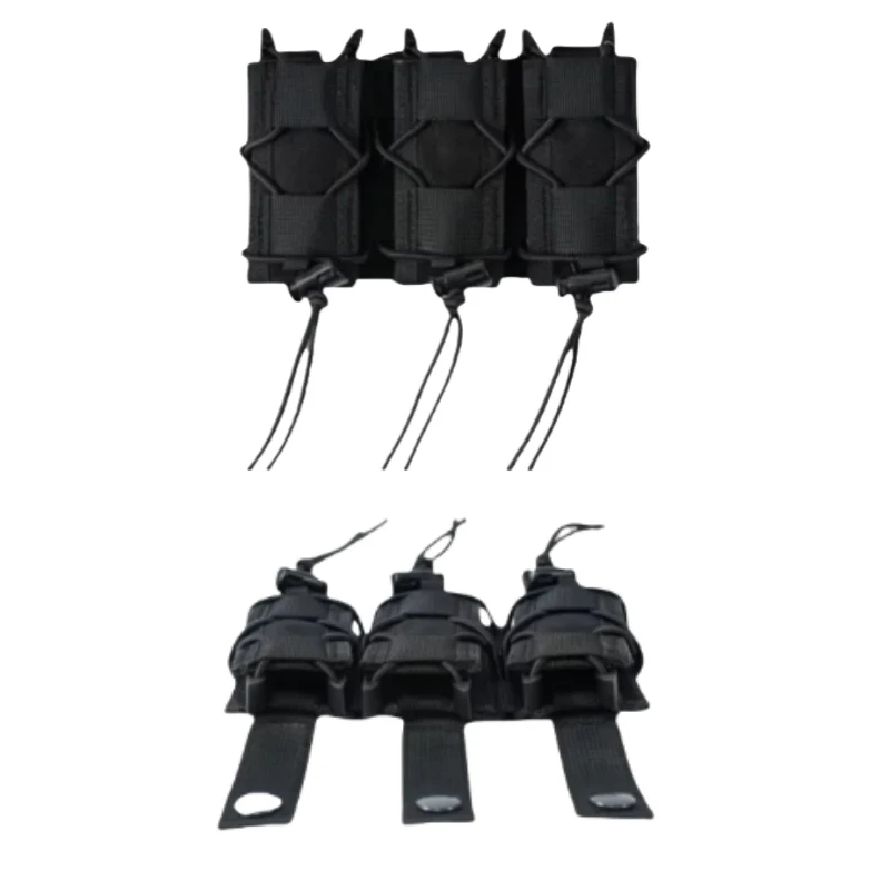 

9MM Tiger style Triple Elastic Storage Bag CS Waist Cover Tank Top MOLLE Additional Function Bag Tool Kit