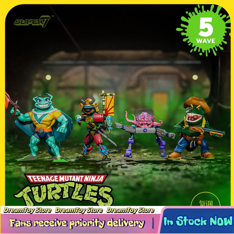 

【In Stock】Super7 Original Ninja Turtles Series 6 Michelangelo Bad Turtle Prison Elvis Presley Action Figure Doll Animation Model