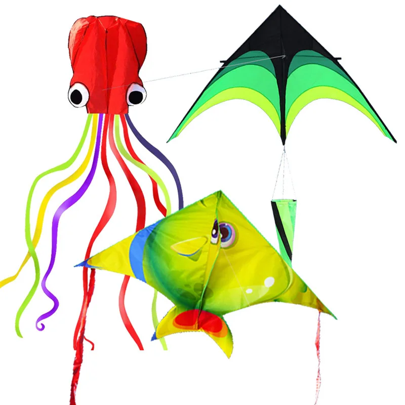 Zestaw 3 latarek dziecięcych Weifang Kite z motywem zwierząt z kreskówek: ośmiornica, ryba tropikalna z płaskowyżu, idealny na prezent urodzinowy dla dzieci.