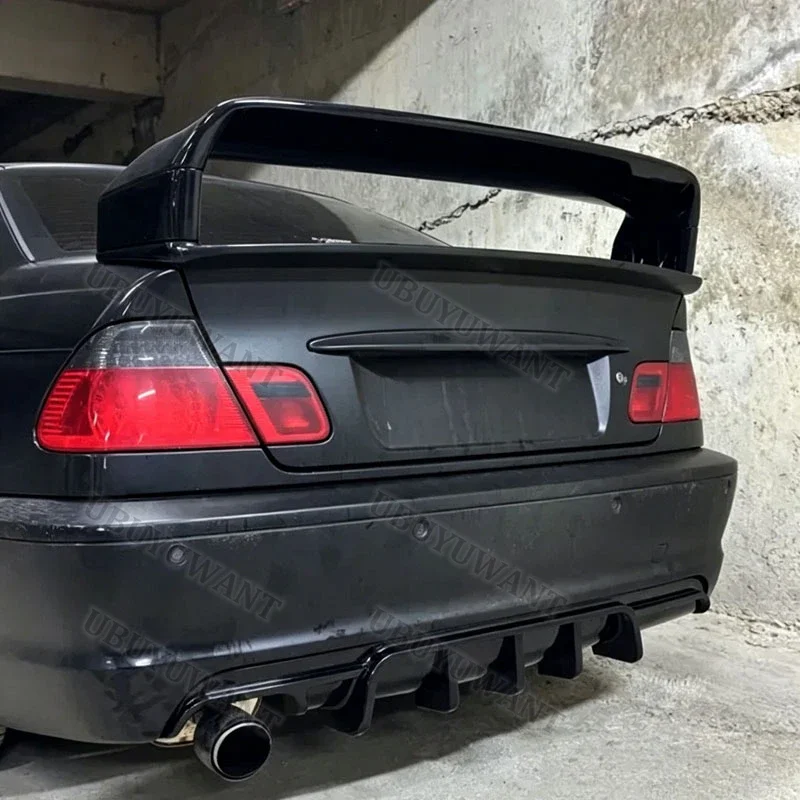 Für BMW E46 Coupé Limousine M3 2-Türer 1998 - 2006 Heckklappenlippe ABS Schwarz Flügelspoiler Auto-Styling Original Werkszubehör