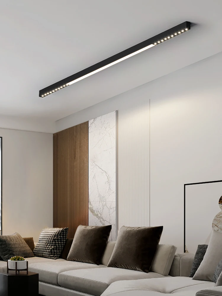 Modern Long Strip Ceiling Lamp Living Room Lighting Grille Led Ceiling Lamp Restaurant Balcony Home Bedroom Long Linear Lamps