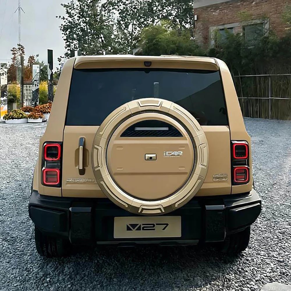 Mech Spare Tire Cover Modified Backpack Decorated Stainless Steel Tire Cover for Chery iCAR V27 2026 2027 Tire Spare Tire Shell - view 5
