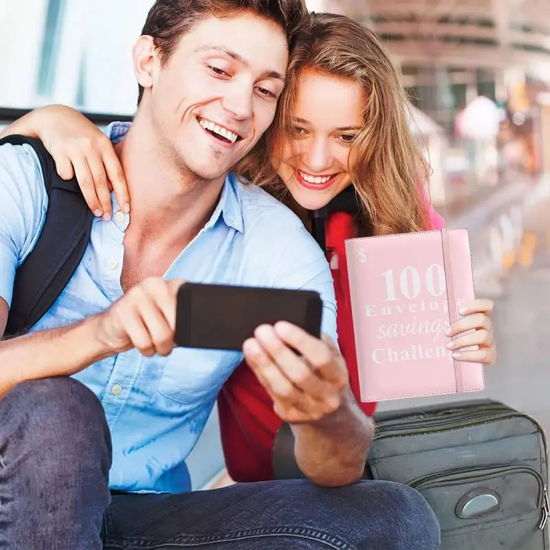 رابط ميزانية موفر للمال ، مظاريف نقدية ، كتاب تحدي التوفير ، طريقة سهلة وممتعة للتوفير ، ملف ميزانية A5 ، جيوب 5 050