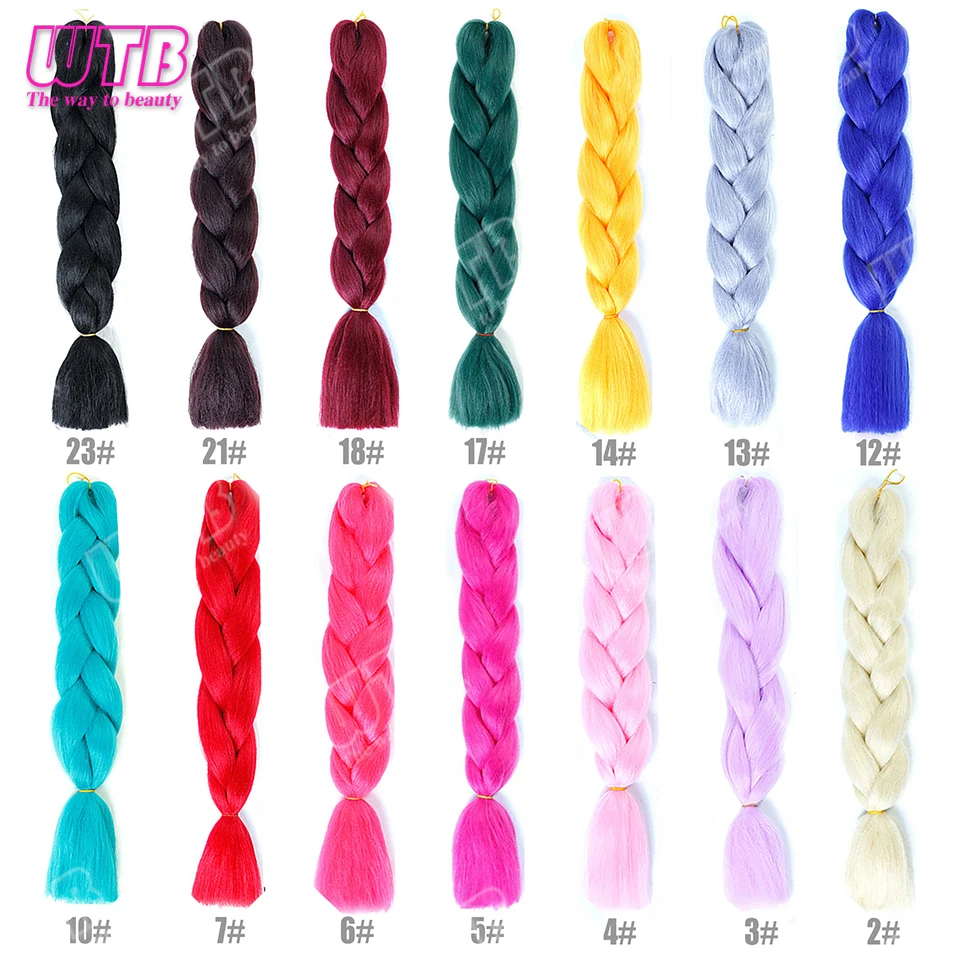 WTB Synthetic Colorful Braided Wig Extensions for Kids Girls Braided Easy Wear Hairpiece for Parties Holidays & Daily Styling