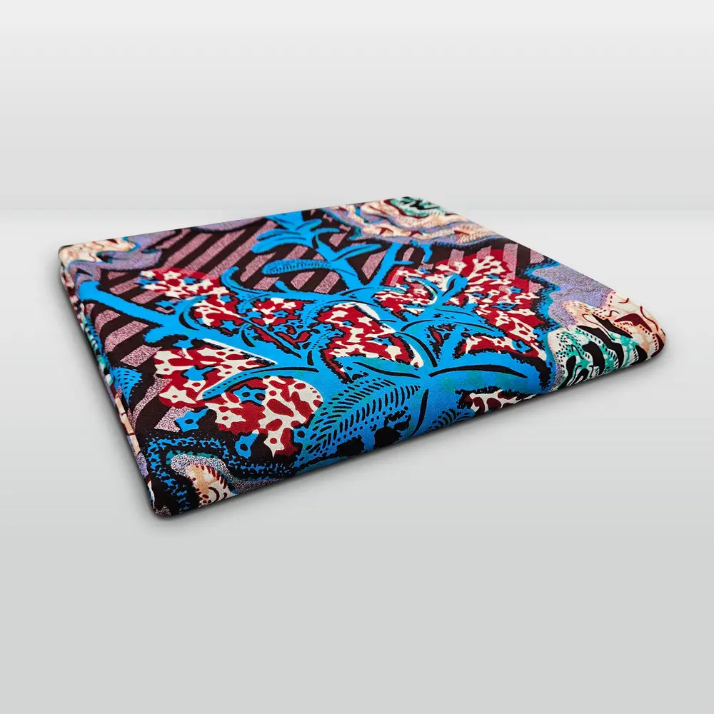 Grand super wax fabric with glitter, original large super Dutch wax cloth, 100% cotton 6 yards per piece view 3