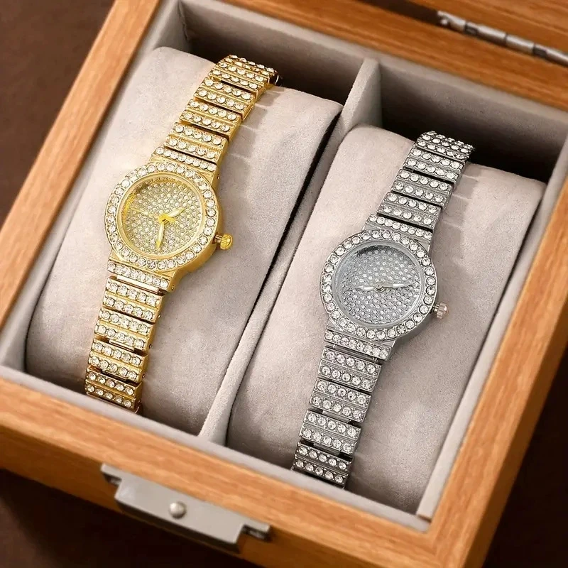 Luxury Rhinestone Embellished Quartz Watch - Perfect Gift for Mother's Day, Valentine's Day and Anniversary Celebrations