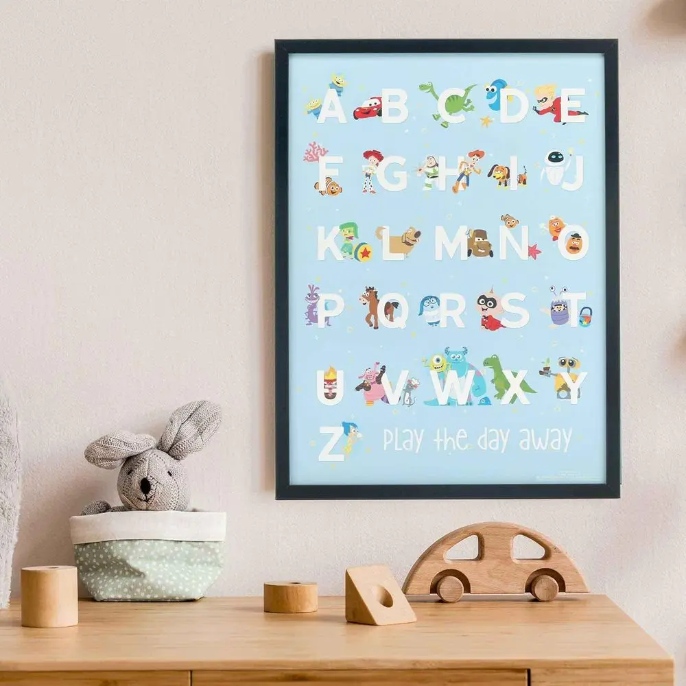 Pixar Movie Wall Art: Large Alphabet Frame - Toy Story, Cars, Incredibles & More