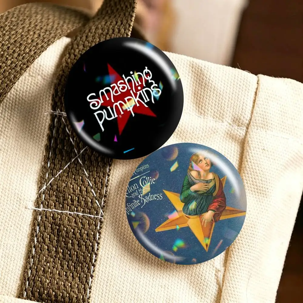 Band S-Smashing P-Pumpkins  25 32 44 58 75mm Badges Personalized Round Brooches Pins Accessory Gift