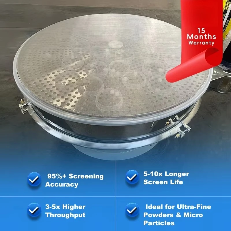 Food Grade Stainless Steel 304 Circular Vibrating Sieve Machine Automatic Rotary Flour Sugar Spice Powder Shaker Food Processing