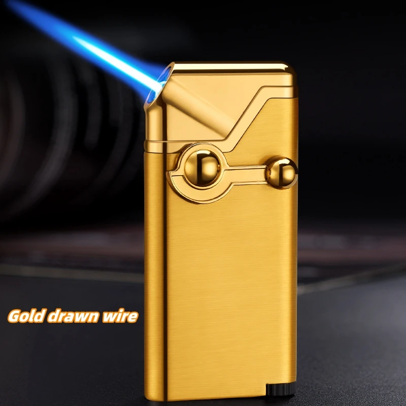 New Metal Torch Turbo Windproof Direct Gas Lighter Outdoor Portable Portable Barbecue Camping Cigar Lighter High end Men\'s Gift