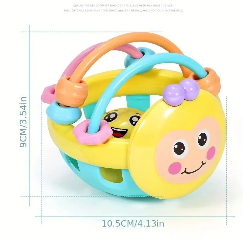 1 PC 10cm bé Đồ chơi bắt bóng bendy bé Walker lục lạc phát triển thông minh bóng 0-12 tháng nhựa chuông Rattle búp bê