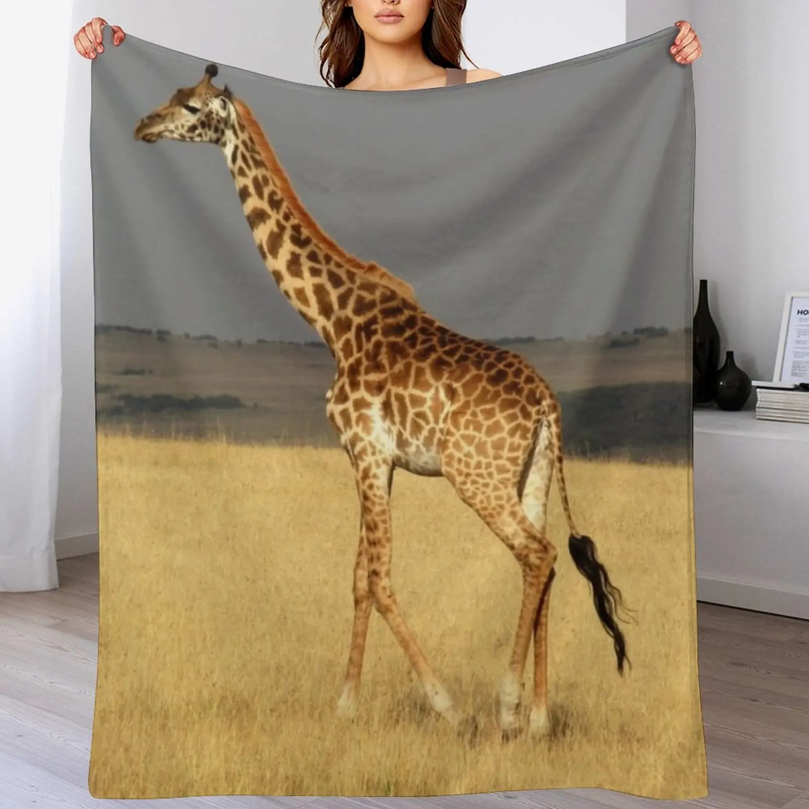 

Giraffe full body Africa African Animals Throw Blanket warm winter Plaid on the sofa Blankets