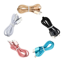 100pcs Nylon Braided Micro USB Type C Charger Cable Data Line For IPhone Samsung Fast Charging Mobile Phone Cables 1m 2m 3m