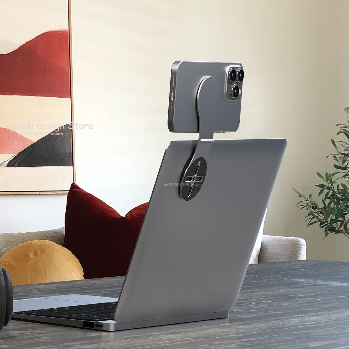 ل MagSafe حامل السيارة حامل الكمبيوتر المحمول الجانب جبل حامل هاتف سطح المكتب المغناطيسي جبل لسيارة محمول ل Magsafe حامل حامل