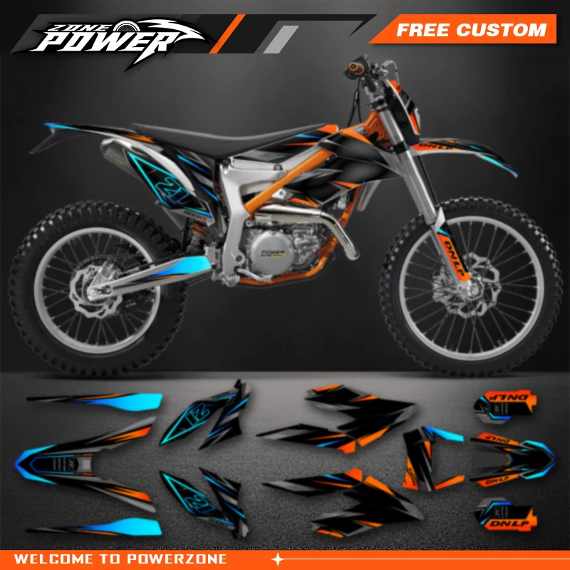 Powerzone Custom Team Decals Stickers Kits for KTM 2012-2017 2018 2019 2020 2021 FREERIDE 250 300 Customized Number 11