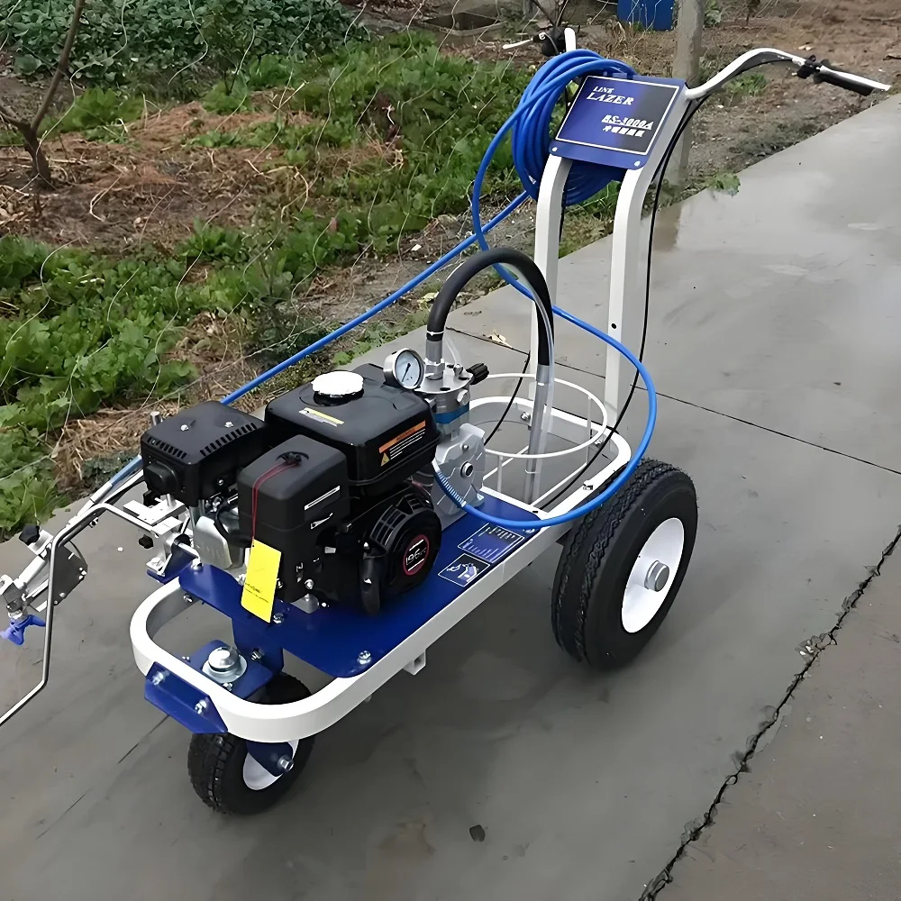 Hand-push Airless Line Striper Pavement Cold Paint Road Marking Machine Parking Lot Painting Line Striping Machine
