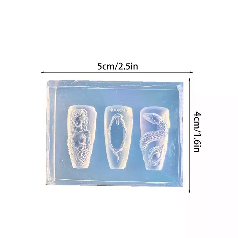 ثلاثية الأبعاد ثعبان فتاة مسمار سيليكون نحت قالب ثعبان لتقوم بها بنفسك مسمار الديكور الفن مسمار الجمال سحر سيليكون قالب الأظافر منتجات الأظافر