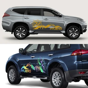 Nhãn dán bên của chiếc xe cho Mitsubishi Pajero 1-4 MK2 TR4 V20 V33 V60 V73 V75 V98, La bàn đồ họa, Đỉnh, Đề can vinyl, Phụ kiện tự động 12 Bán hàng chính Pajero La bàn - №8