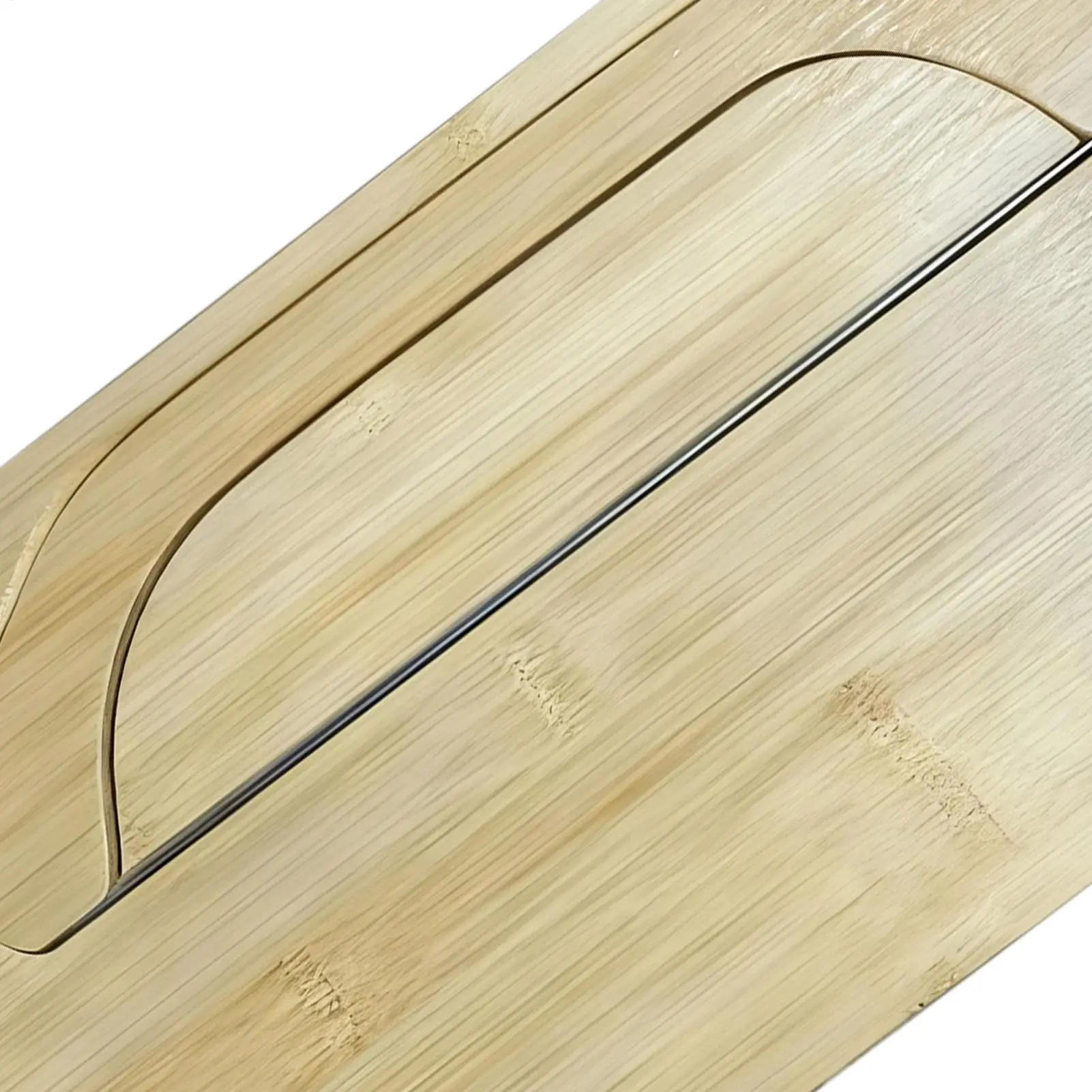 Bread Cutter Bow Shaped Stainless Cutter Wooden Bread Board Set For Left And Right Hands Bagels French Baguettes Home Kitchen