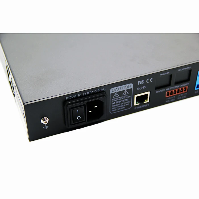 Network Digital Audio Matrix Processor, Wide Voltage Alloy Shell Sound Processing Equipment for Auditorium