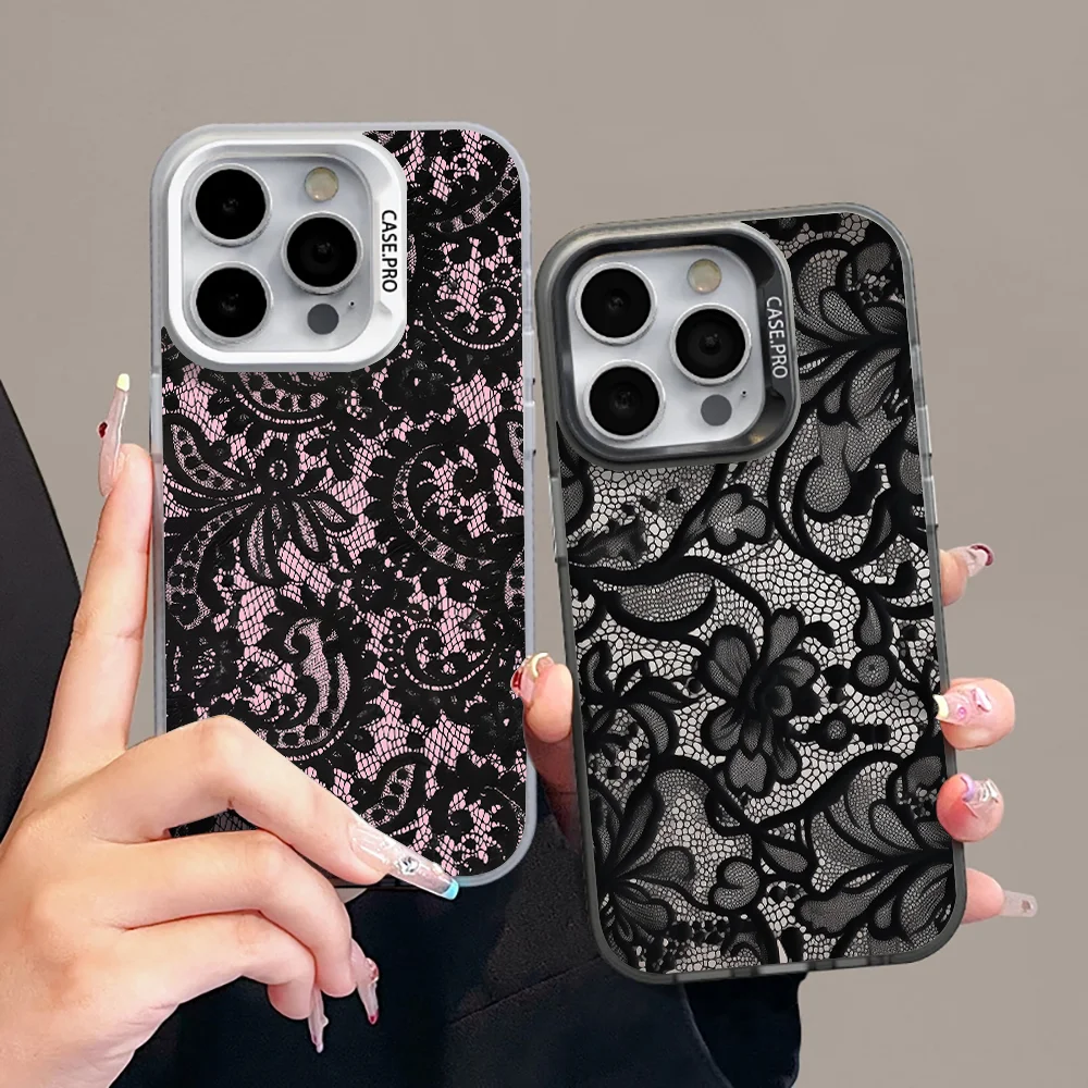 

Simple Lace Phone Case For Xiaomi Redmi Note 17 Pro Max Cases Redmi Mi 11 Lite 5G 12T Pro 14 15 14T 15T 13T Pro Drop IMD Fundas