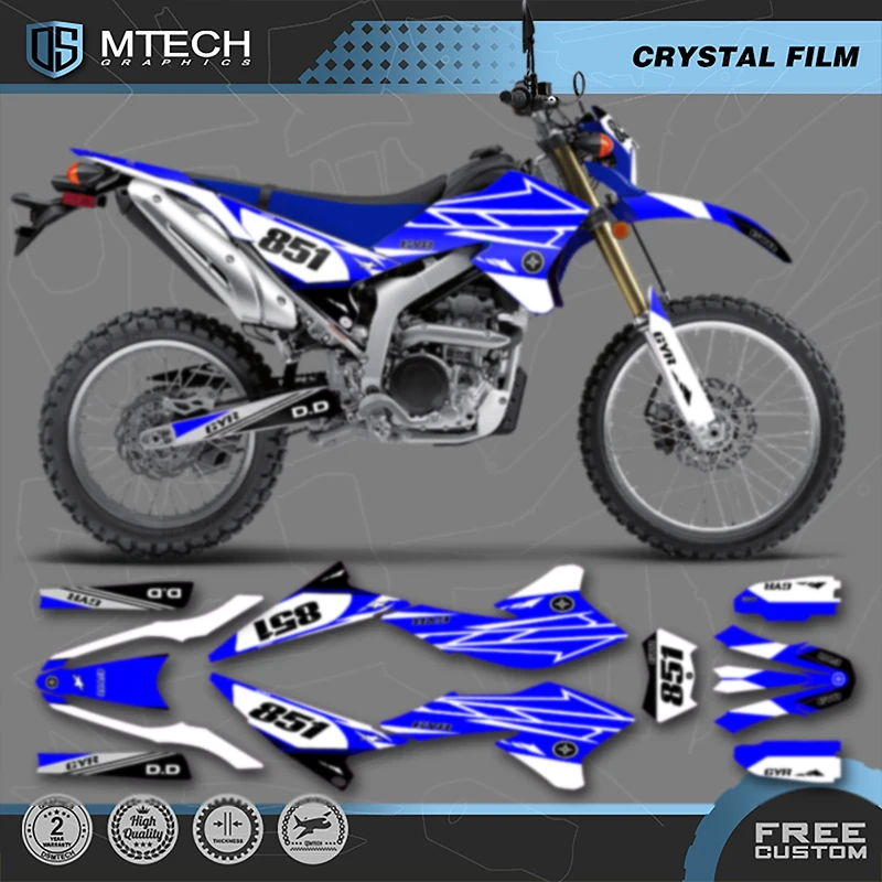

DSMTECH Custom Team Graphics Backgrounds Decals Stickers Kits For YAMAHA WR250R 2020 2019 2018 2017 2016 2015 2014 -2008 006