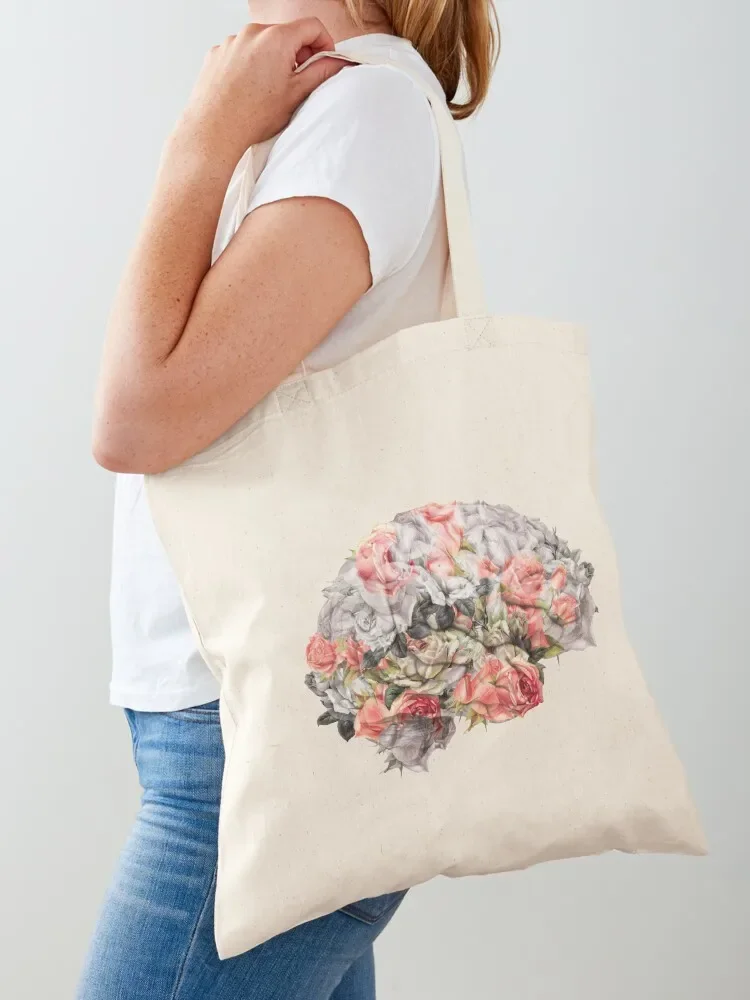 Flower Brain Tote Bag Fabric bag tote bag Women's shopper shopper bags