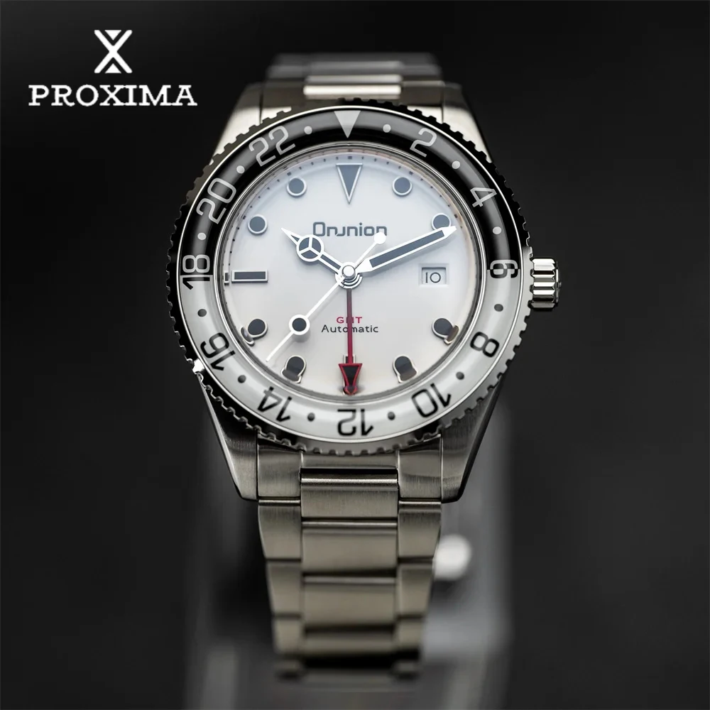 Proxima PX1702 39mm GMT 6460 Luxury Style Men Automatic Mechanical Watch Luminous Bidirectional Bezel Sapphire 20Bar Clock