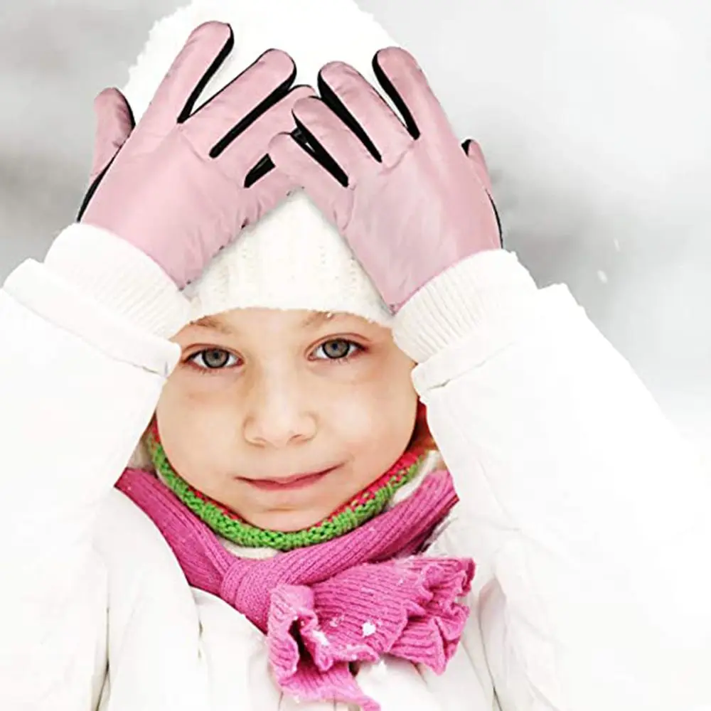 

Mountaineering Non-slip Thicken Warm Children Kids Ski Gloves Windproof Waterproof Long-sleeved Mitten Snow Snowboard
