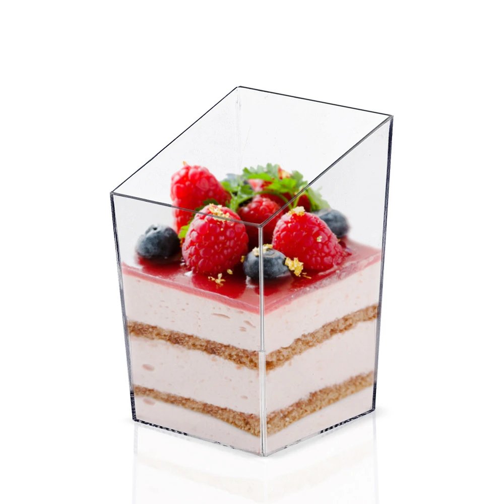 80ml Plastic Mini Ice Cream Dessert Cup Tableware Mousse Cup For Jelly Yogurt Dessert Christmas party Supplied