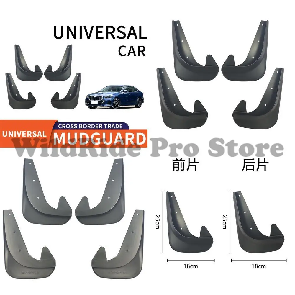 

Front & Rear Universal Mud Flaps for Most Sedans Easy Installation PP Soft Rubber Car Tire Fender Guards Protection