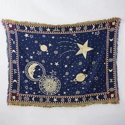 Sun Moon Star Apollo Design Sofa Cover Chair Lounge Throw Blanket Tapestry Bedspread Outdoor Beach Sandy Towels Cape Home Decor