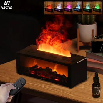 Air Humidifier Essential Oil Diffuser Flame Aroma Humidifier Home Room Fragrance Diffuser…